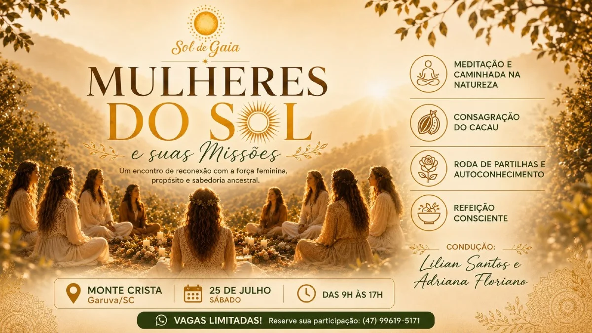 Círculo Feminino Mulheres do Sol com cacau e vivência