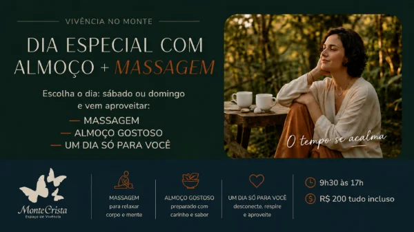 Day Use com Massagem | 15 e 16/08
