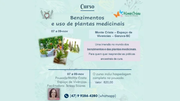 Curso Benzimentos e Uso de Plantas Medicinais | 07 a 09/11