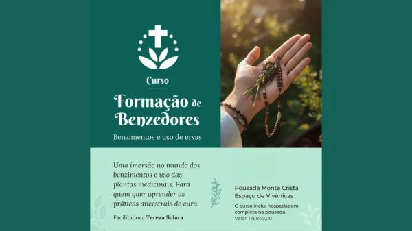 Curso de formação de benzedores e benzedeiras | 03 a 05/07